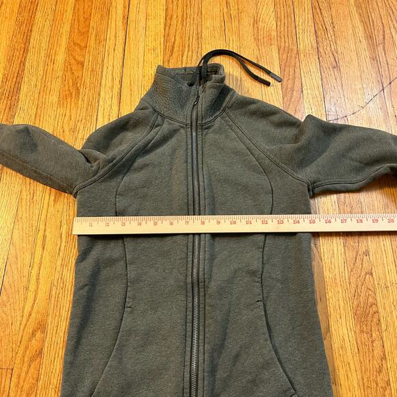 Lululemon Hustle & Huddle Full Zip Sweatshirt Womens 2 Green Jacket W4AVDS * - Picture 9 of 10
